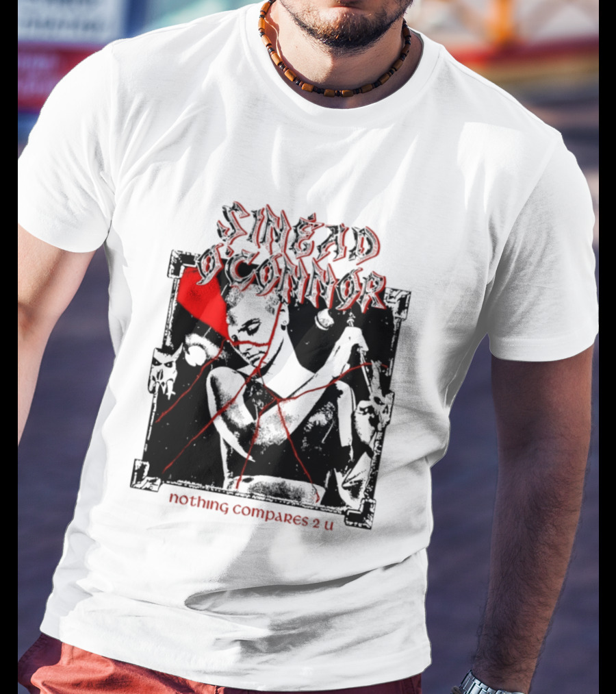 Sinead O'Connor Nothing Compares 2 U Abstract Red Grunge Aesthetic T-Shirt