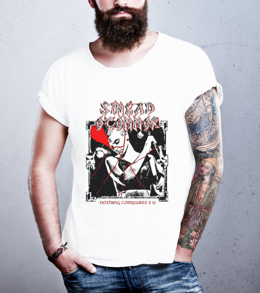 Sinead O'Connor Nothing Compares 2 U Abstract Red Grunge Aesthetic T-Shirt
