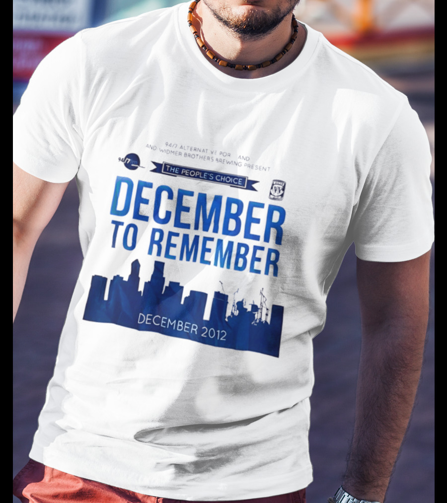 9.43 Alternative Portland Widmer Brothers Brewing December To Remember 2012 T-Shirt