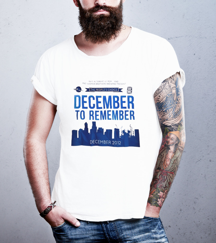 9.43 Alternative Portland Widmer Brothers Brewing December To Remember 2012 T-Shirt
