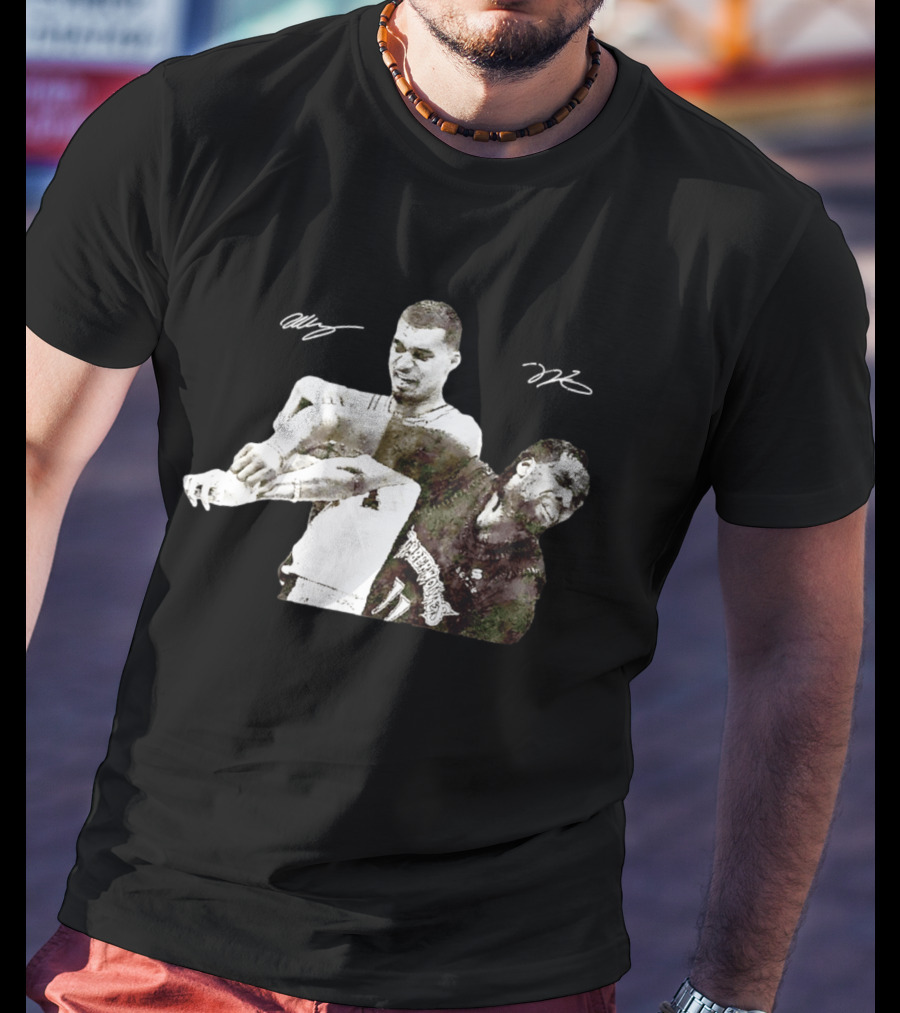 Victor Wembanyama Spurs Naz Reid Timberwolves Signatures T-Shirt