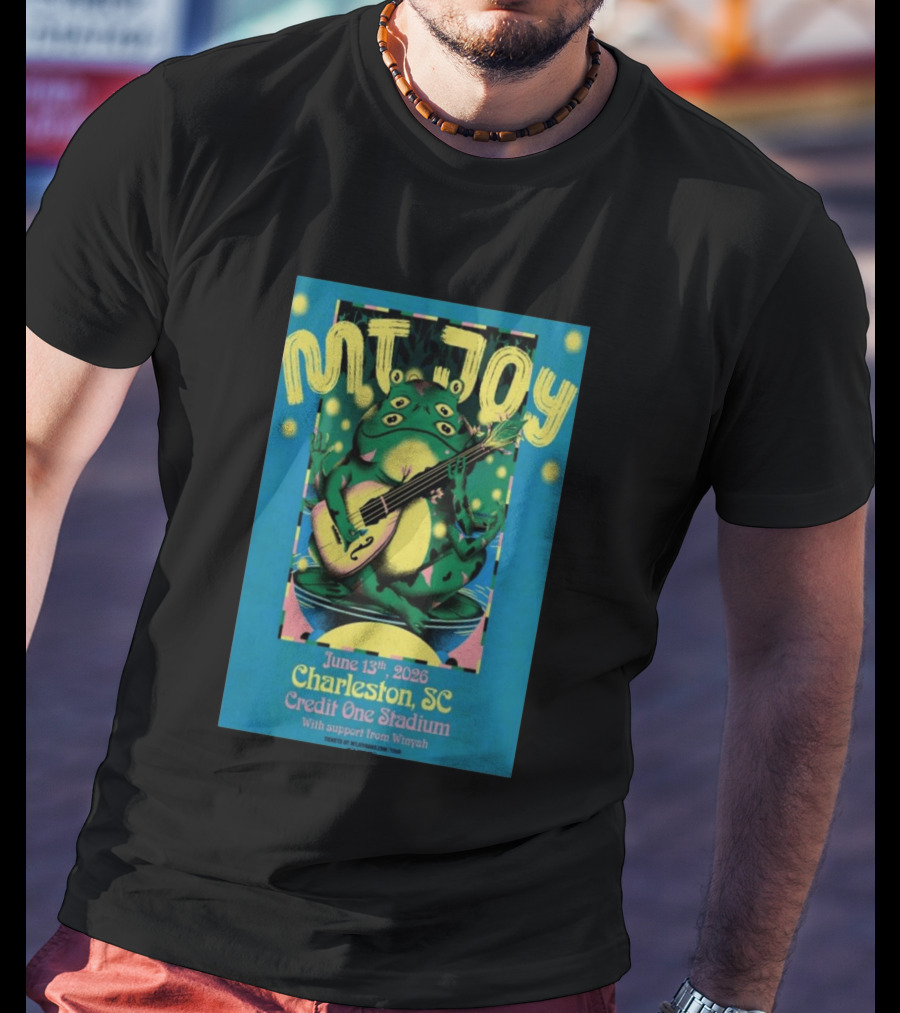 MT. JOY Charleston SC June 13 2026 Credit One Stadium Frog Guitar Concert T-Shirt