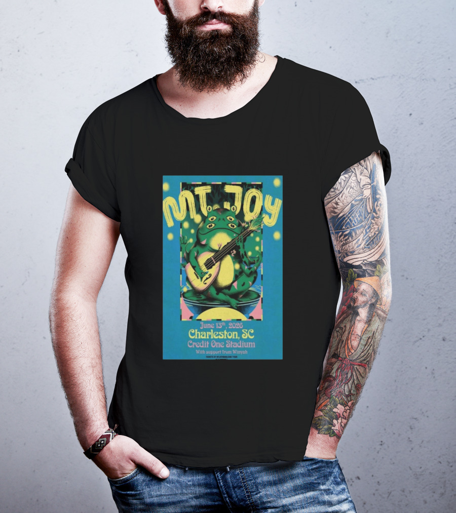 MT. JOY Charleston SC June 13 2026 Credit One Stadium Frog Guitar Concert T-Shirt