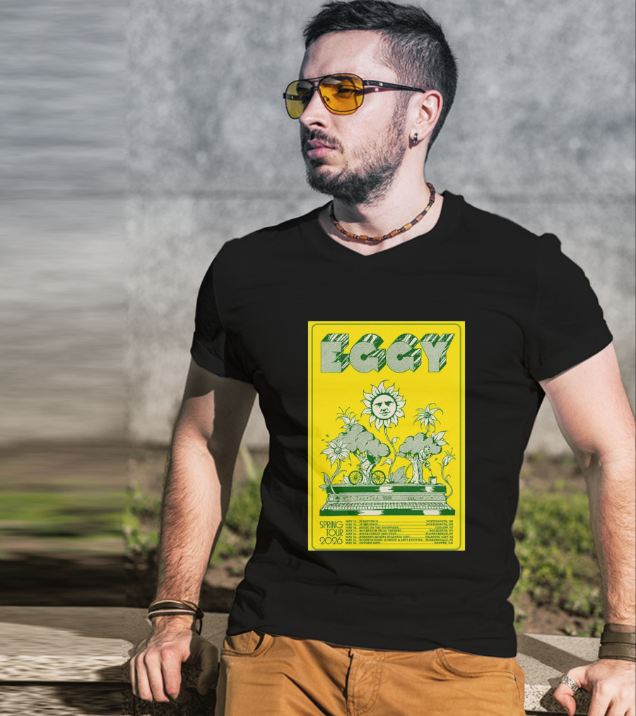Eggy Spring Tour 2026 Concert With Sunflower And Piano T-Shirt