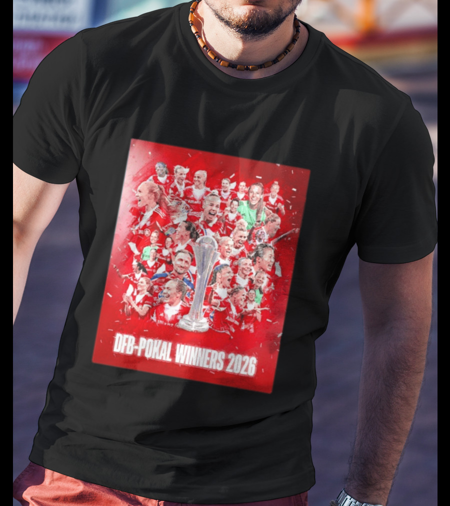 FC Bayern Frauen DFB Pokal Winners 2026 Celebration Montage T-Shirt