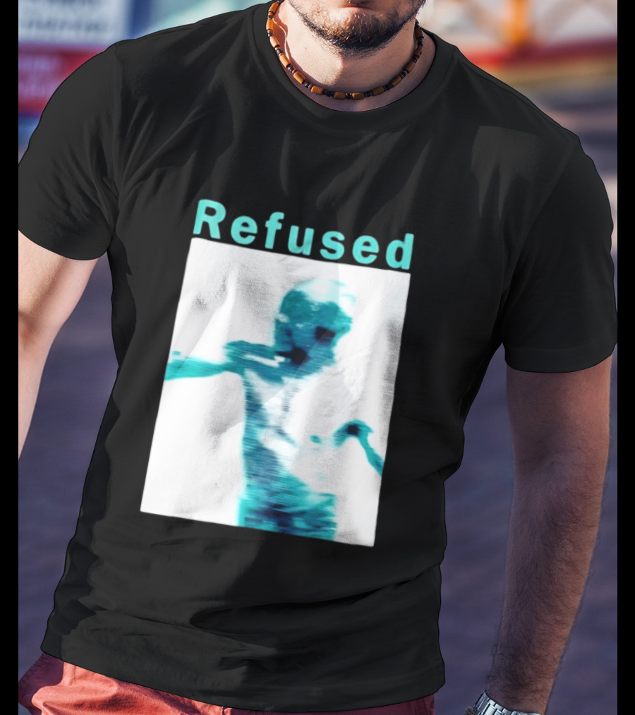 Refused Songs To The Flames Of Discontent Distorted Blue Figure T-Shirt
