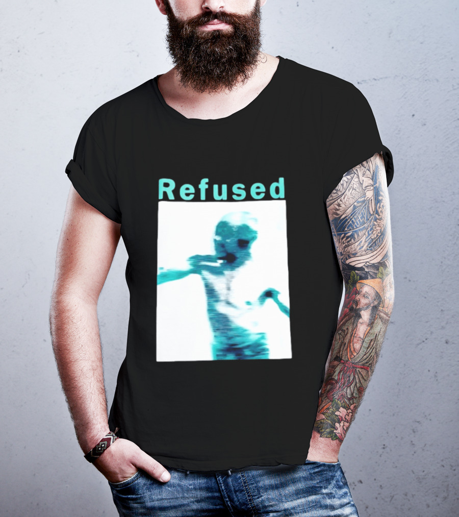 Refused Songs To The Flames Of Discontent Distorted Blue Figure T-Shirt