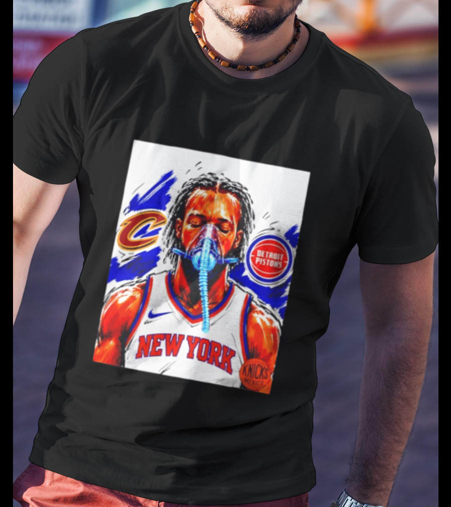 New York Knicks Jalen Brunson Vs Detroit Pistons Cleveland Cavaliers Matchup Knicks Mexico T-Shirt
