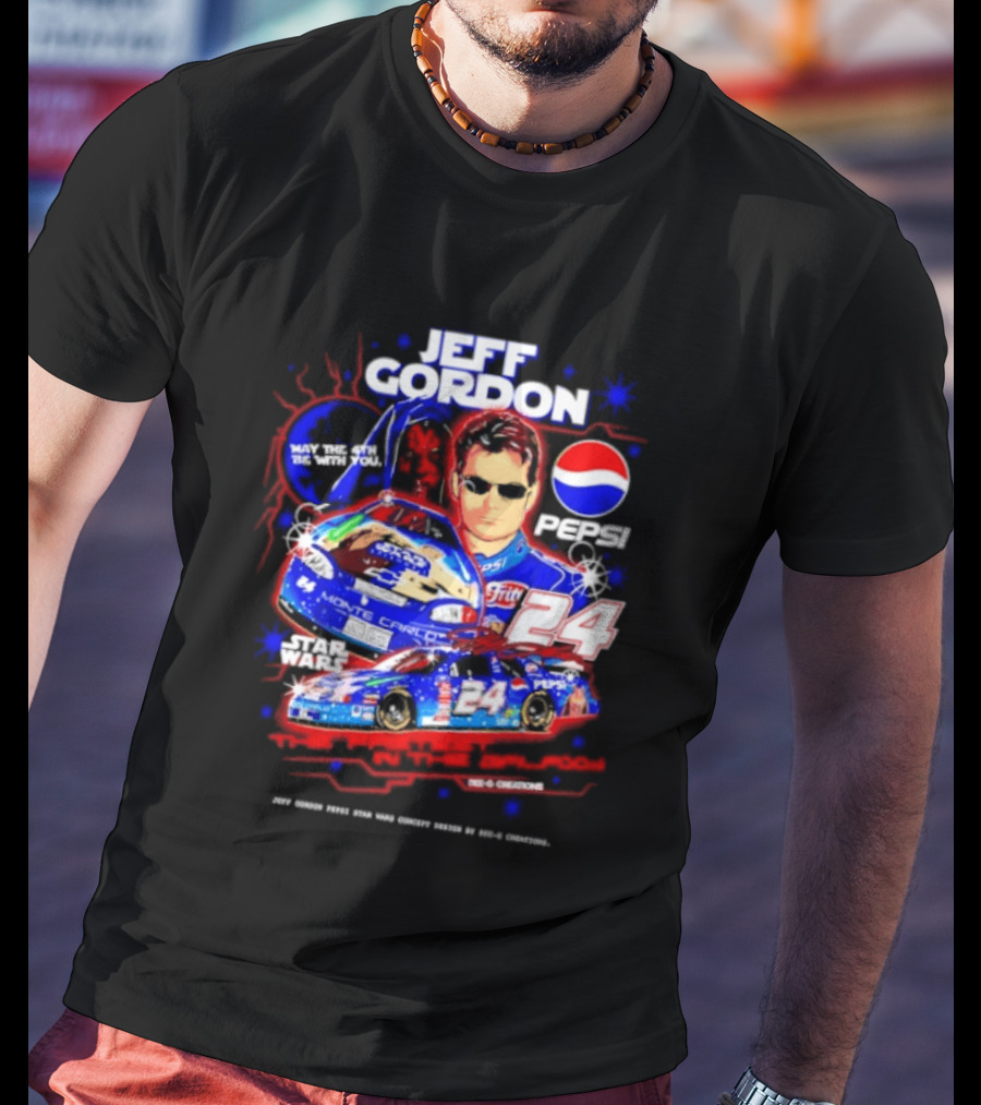 Jeff Gordon Pepsi Star Wars Monte Carlo 24 NASCAR Racing T-Shirt