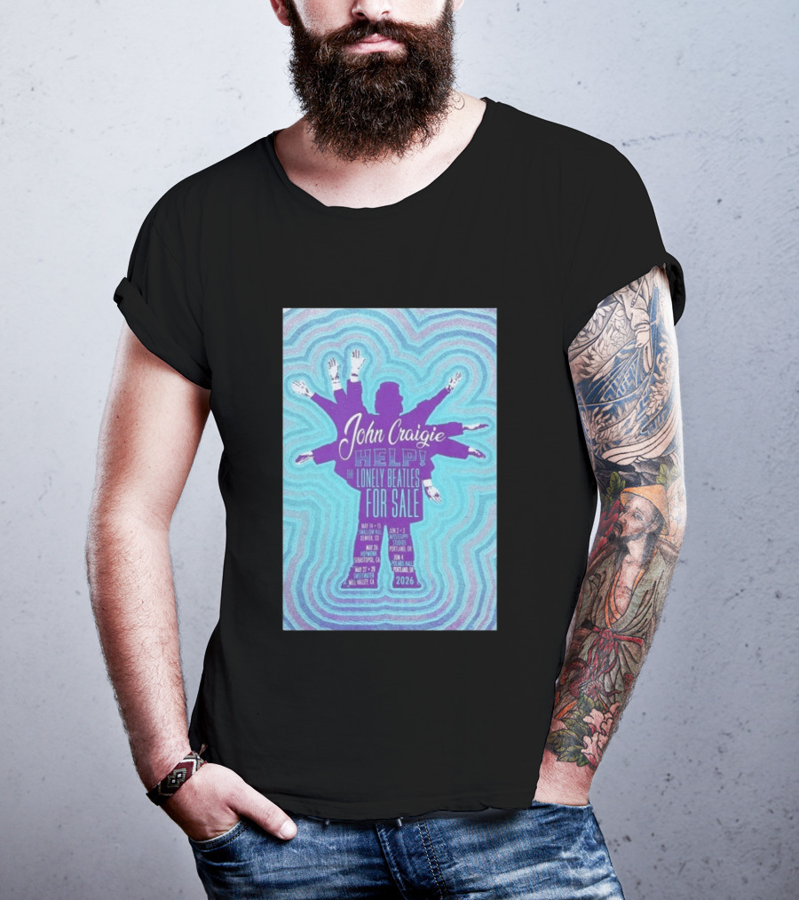John Craigie Help The Lonely Beatles For Sale Hopmonk Sebastopol CA May 26 2026 T-Shirt