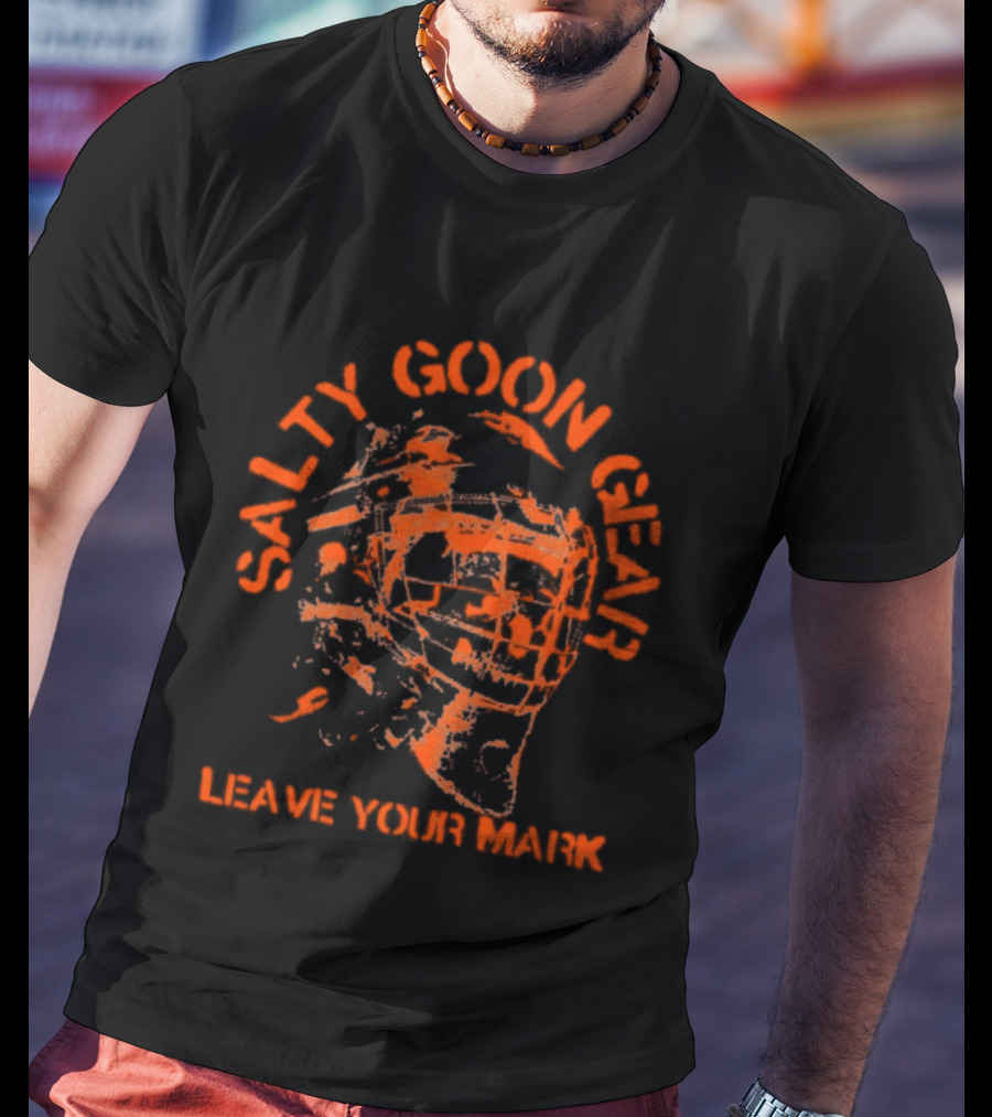 Salty Goon Gear Leave Your Mark Goalie Skeleton T-Shirt