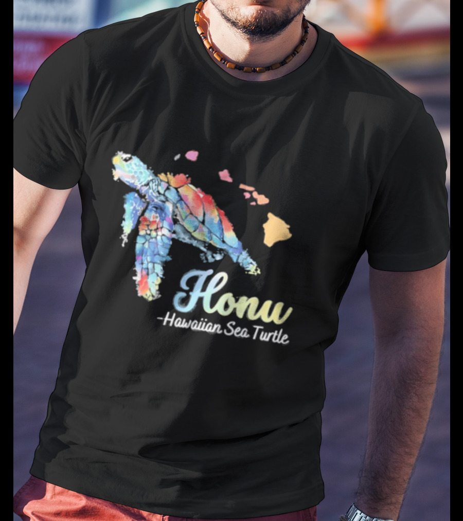 Honu Hawaiian Sea Turtle Watercolor T-Shirt