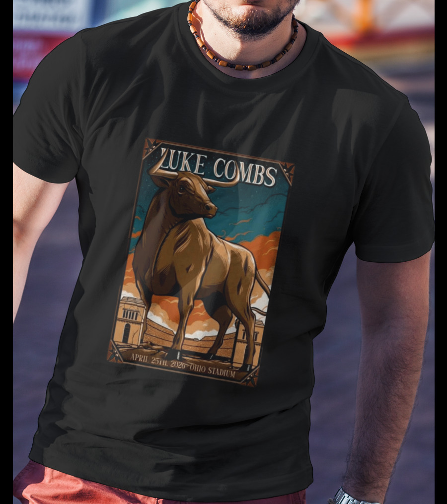 Luke Combs Ohio Stadium April 25 2026 Bull T-Shirt