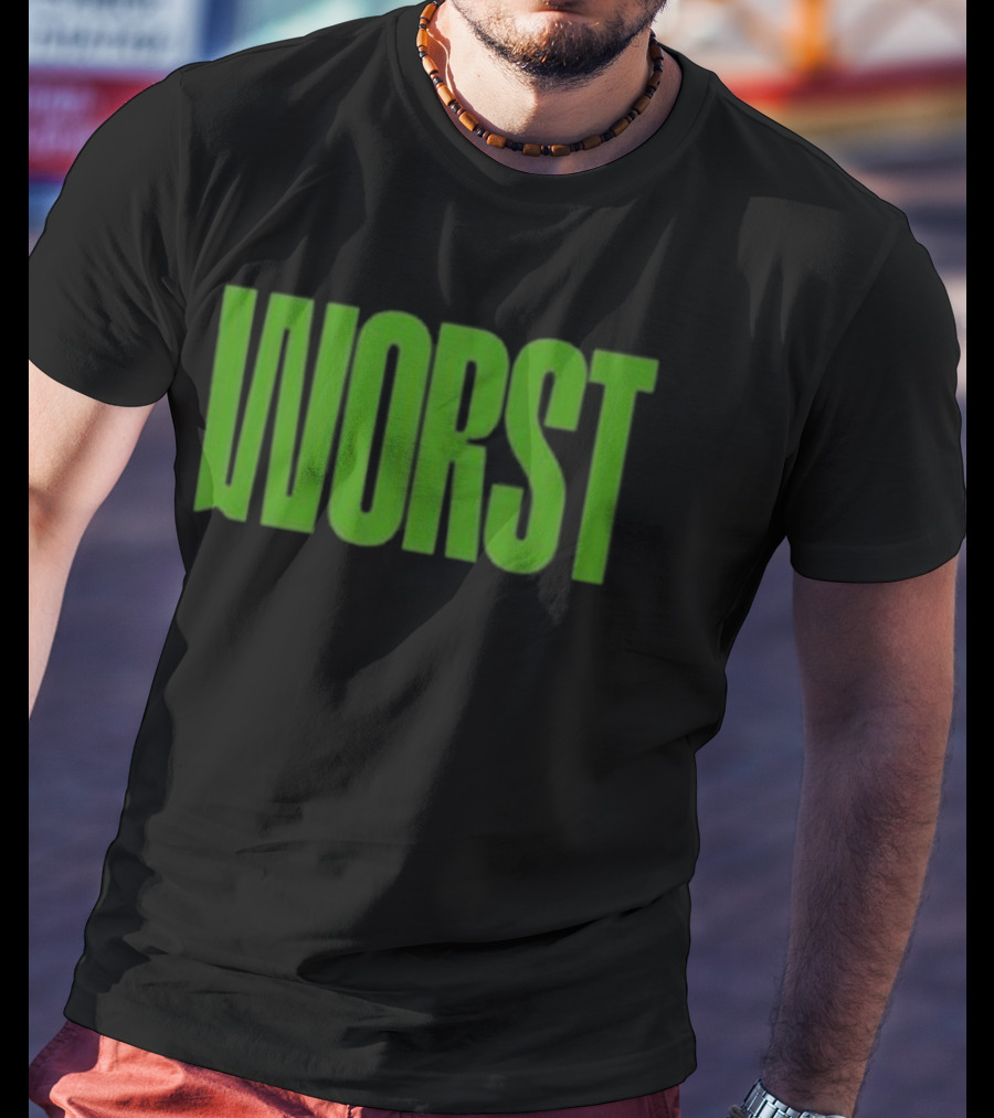 Mercha Worst Grn Text Bold Green T-Shirt