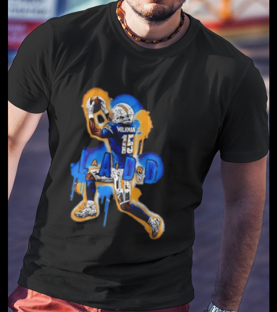 Milkman Keenan Allen 15 Ladd Air LA Los Angeles Chargers T-Shirt
