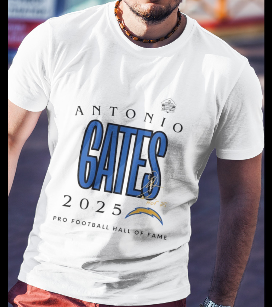 Antonio Gates Los Angeles Chargers Pro Football Hall Of Fame 2025 T-Shirt