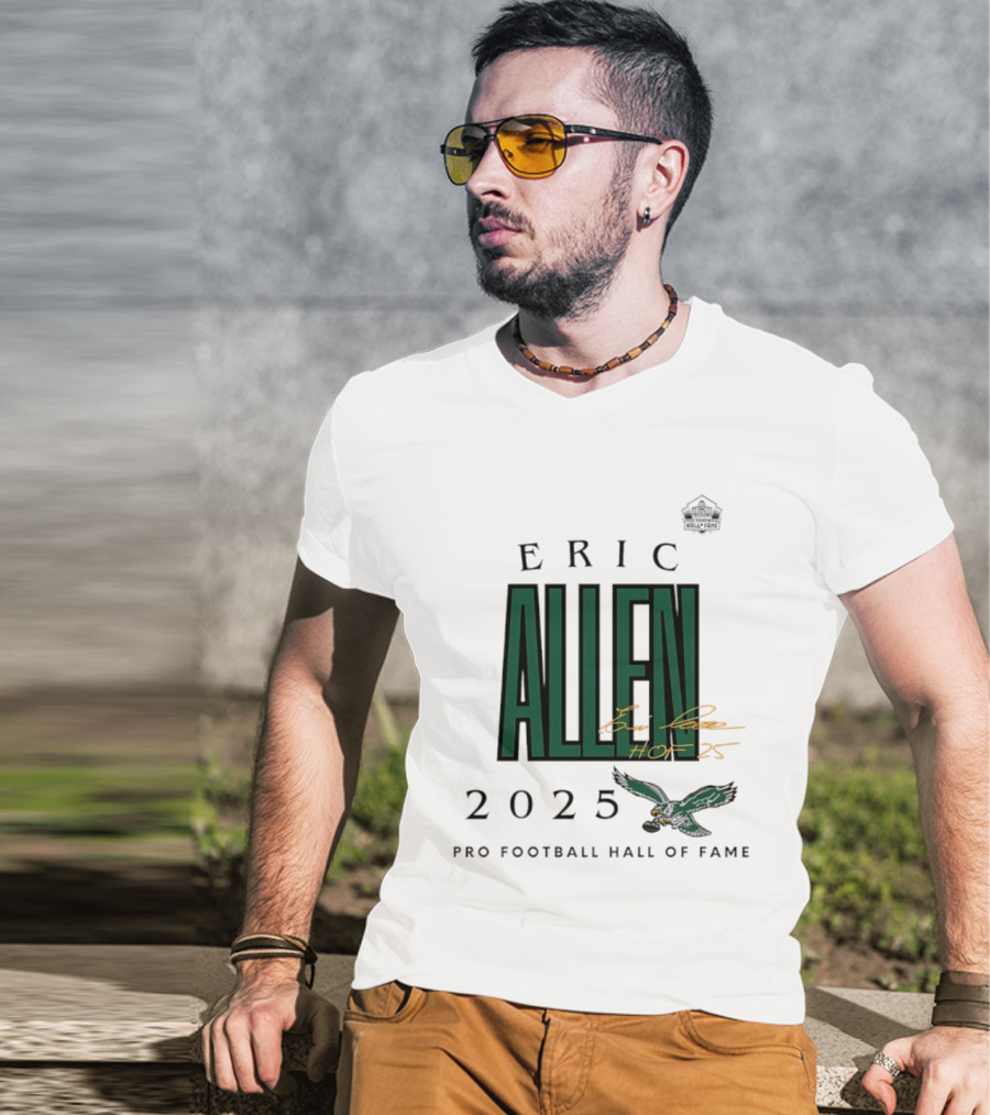 Eric Allen Philadelphia Eagles 2025 Pro Football Hall Of Fame T-Shirt