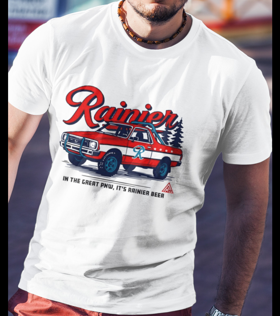 Rainier Beer Subaru Brat In The Great PNW T-Shirt