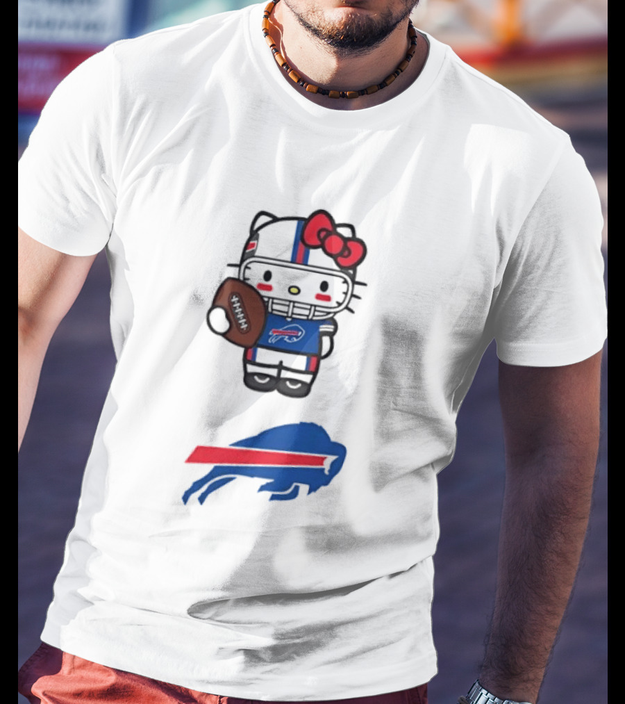 Hello Kitty Buffalo Bills Football Player Team T-Shirt