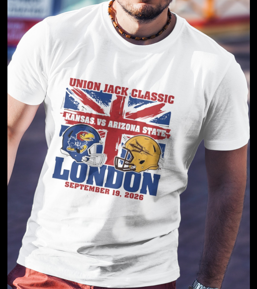 Union Jack Classic Kansas Vs Arizona State London September 19 2026 T-Shirt