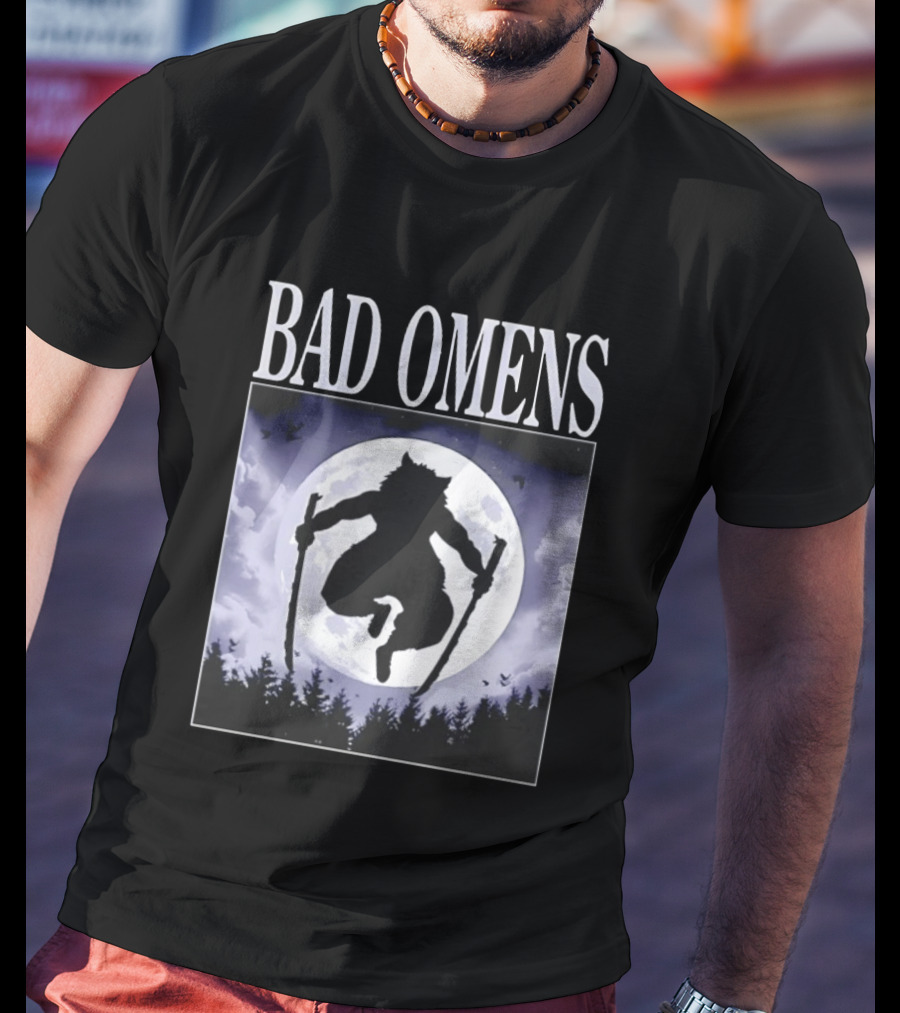 Bad Omens Demon Slayer Moonlit Warrior Scene T-Shirt