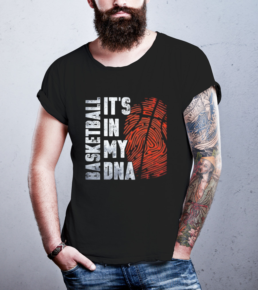 Basketball It's In My DNA Fingerprint T-Shirt