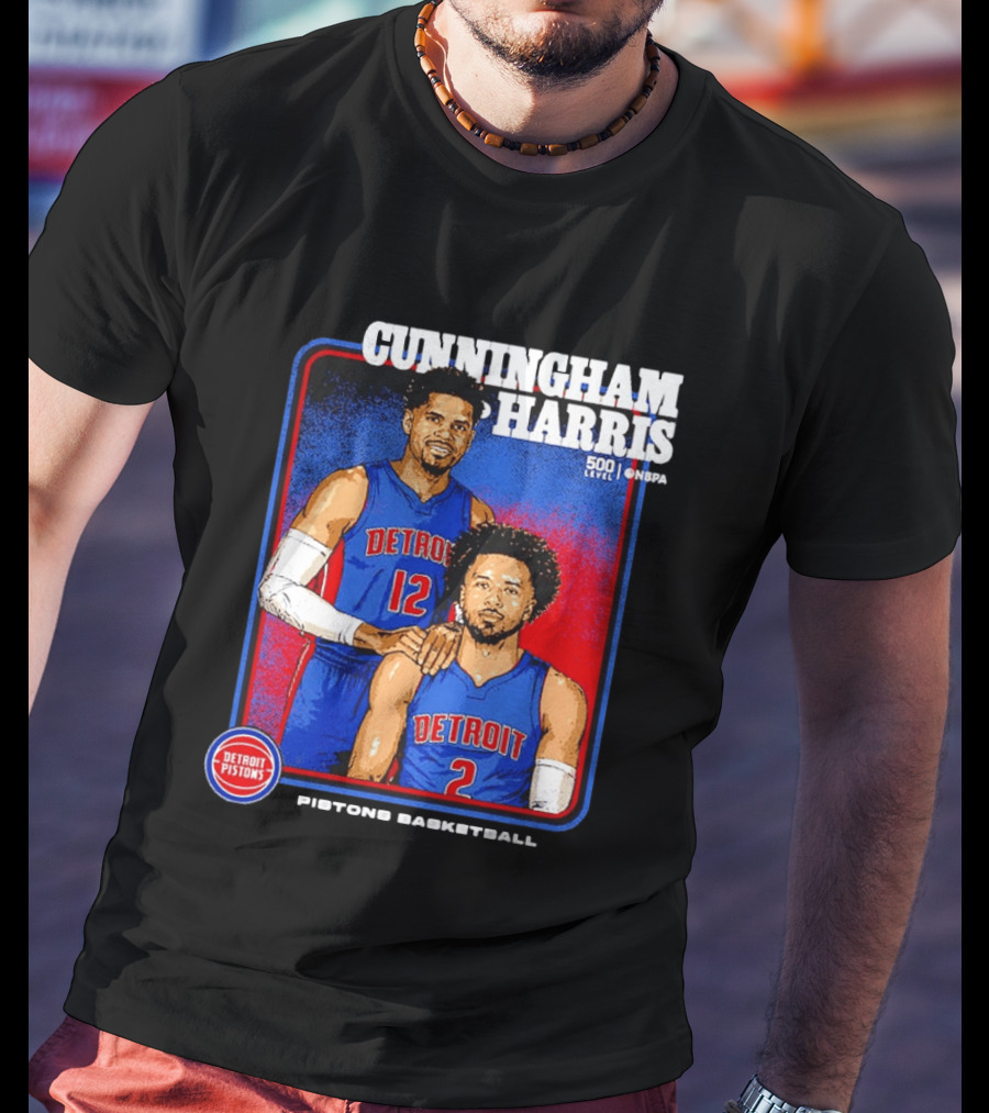 Cunningham Harris 500 Level Onepa Detroit Pistons Basketball T-Shirt