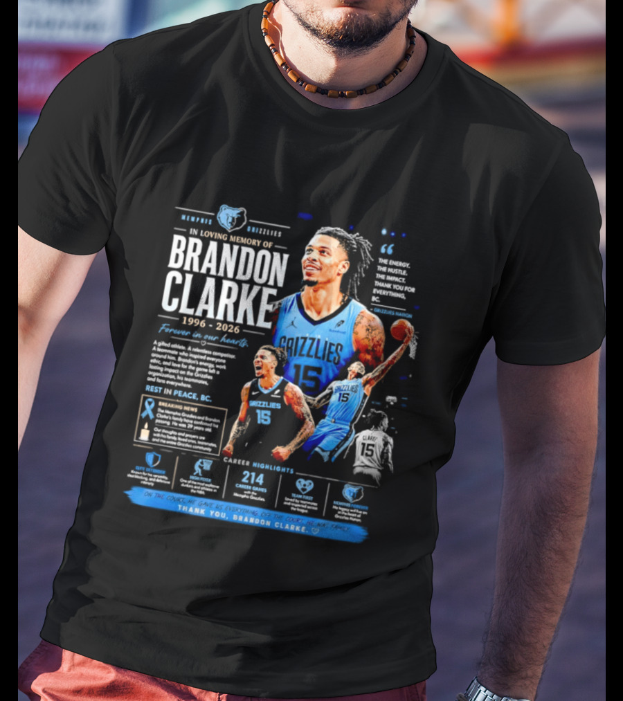 Rip Brandon Clarke Of The Memphis Grizzlies T-Shirt