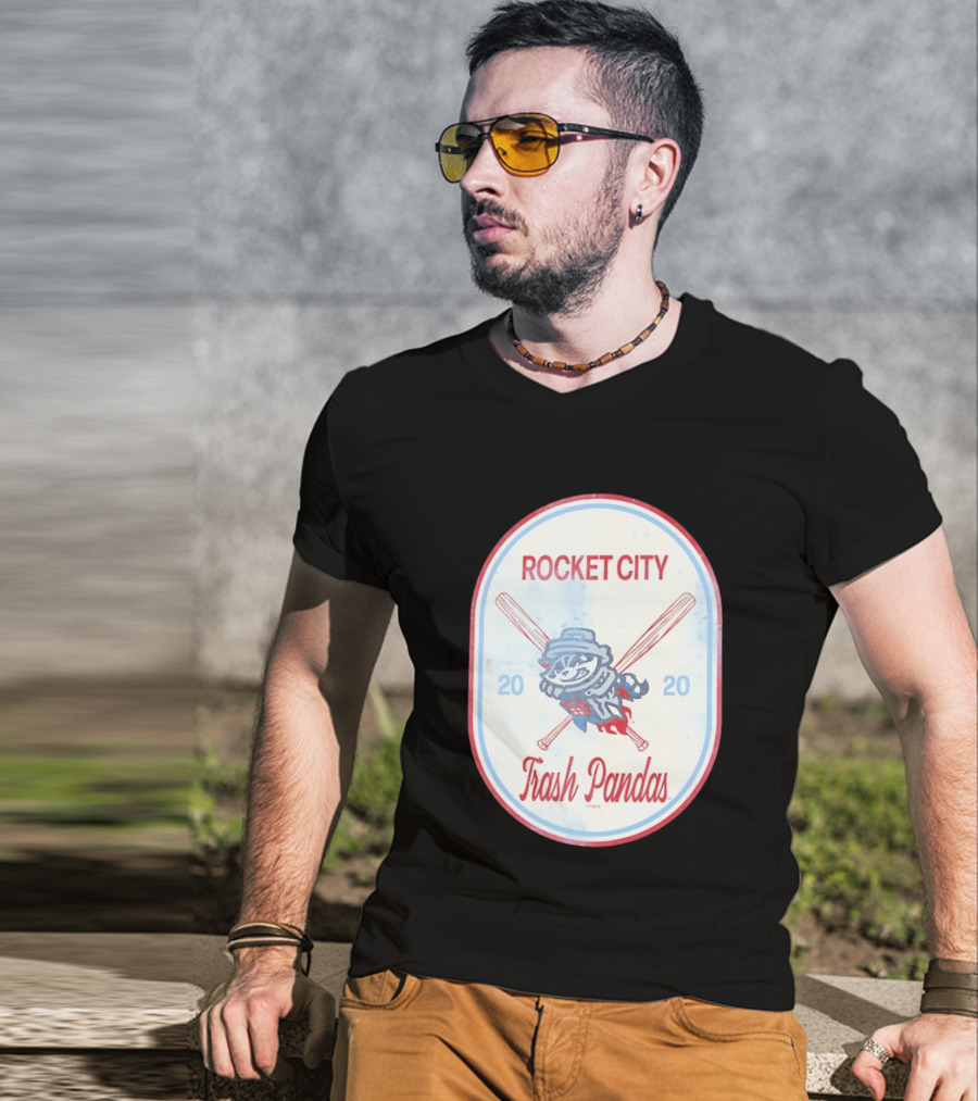 Rocket City Trash Pandas 2020 Raccoon Baseball T-Shirt
