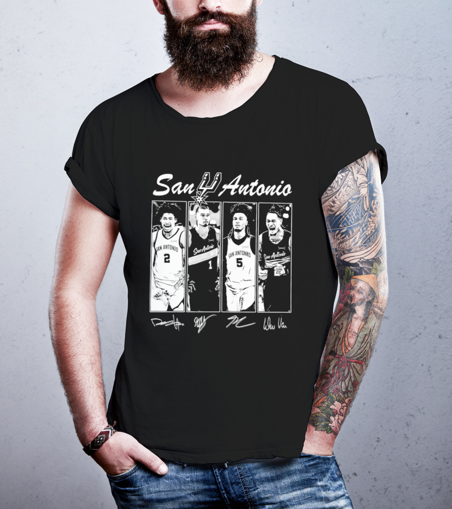 San Antonio Spurs Basketball Signatures And Players Number 2 1 5 T-Shirt