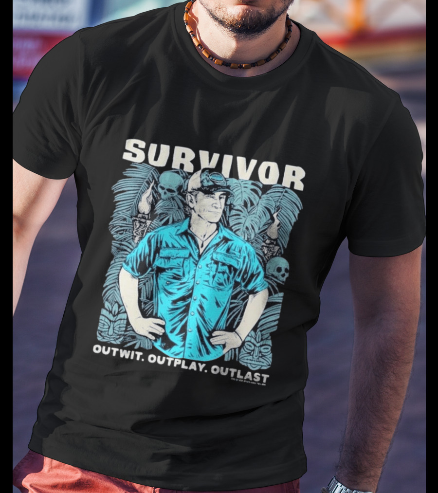 Survivor Jeff Outwit Outplay Outlast Tropical Island Adventure T-Shirt