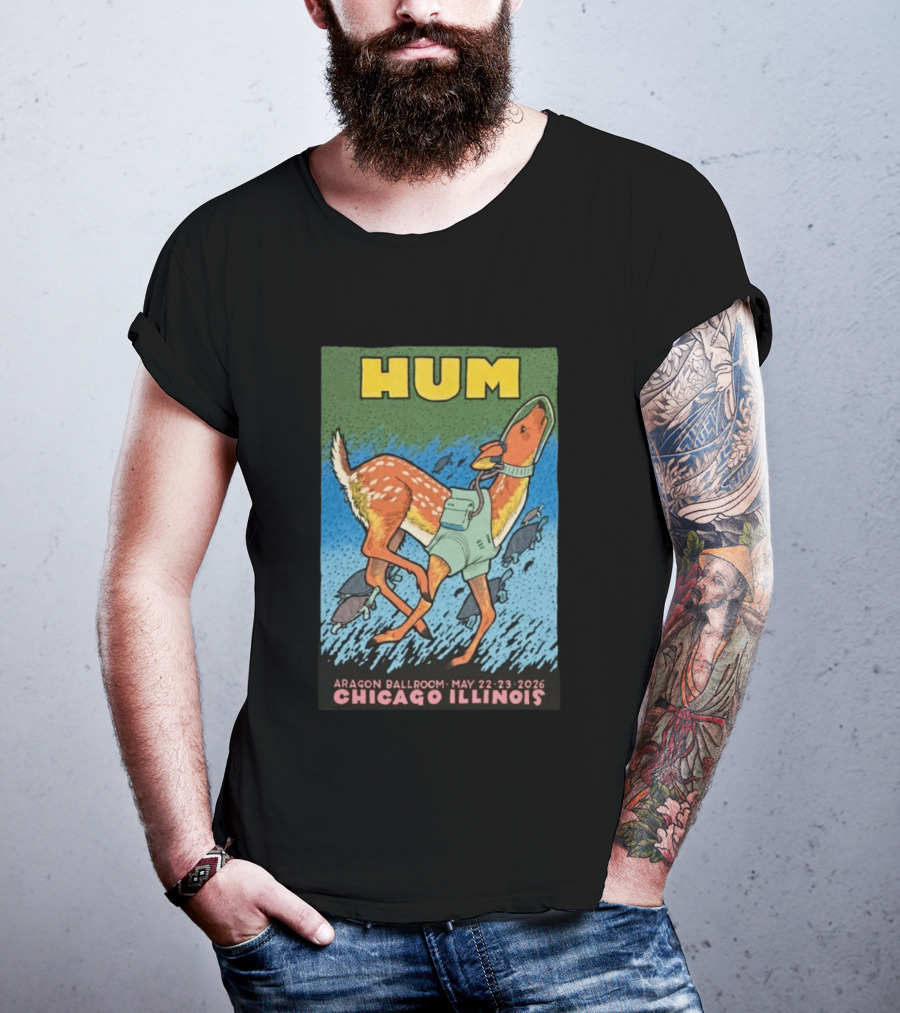 Hum Band Aragon Ballroom Concert Tour Chicago May 22 23 2026 T-Shirt
