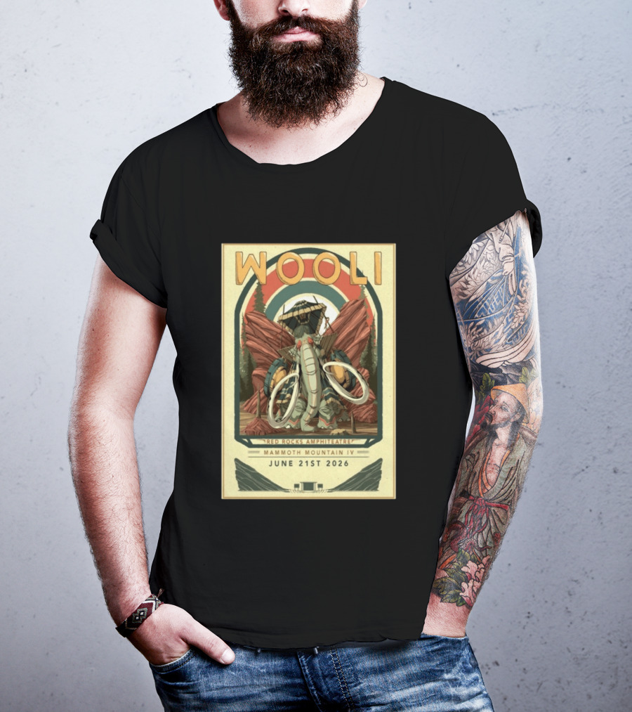 Wooli Red Rocks Amphitheatre Mammoth Mountain IV Jun 21 2026 T-Shirt