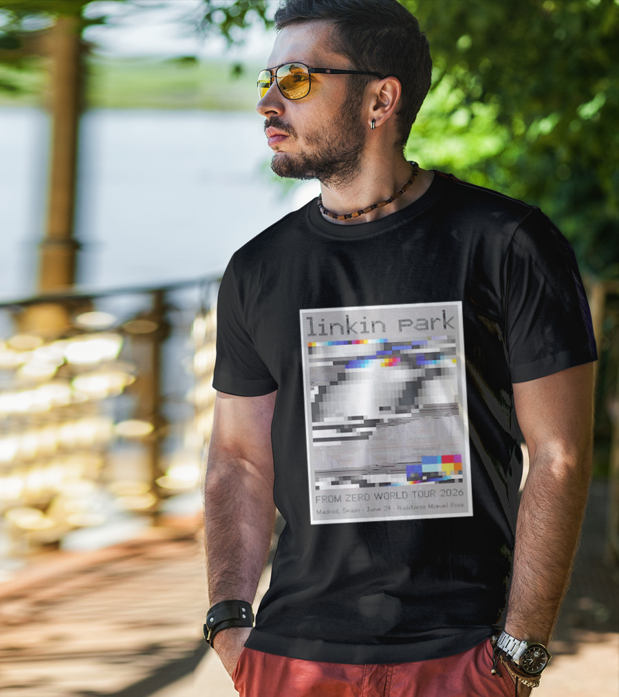 Linkin Park From Zero World Tour 2026 Madrid Spain June 24 Auditorio Miguel Rios T-Shirt