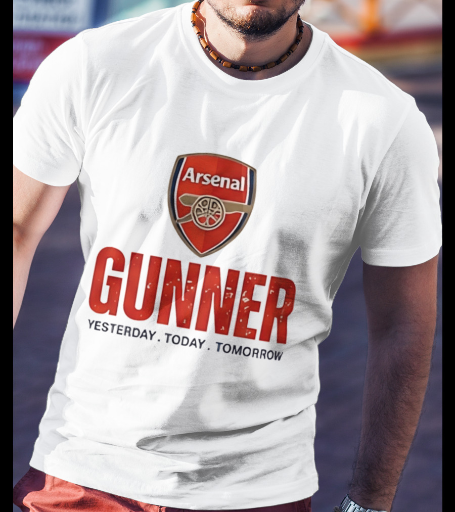 Arsenal Gunner Emblem Yesterday Today Tomorrow T-Shirt