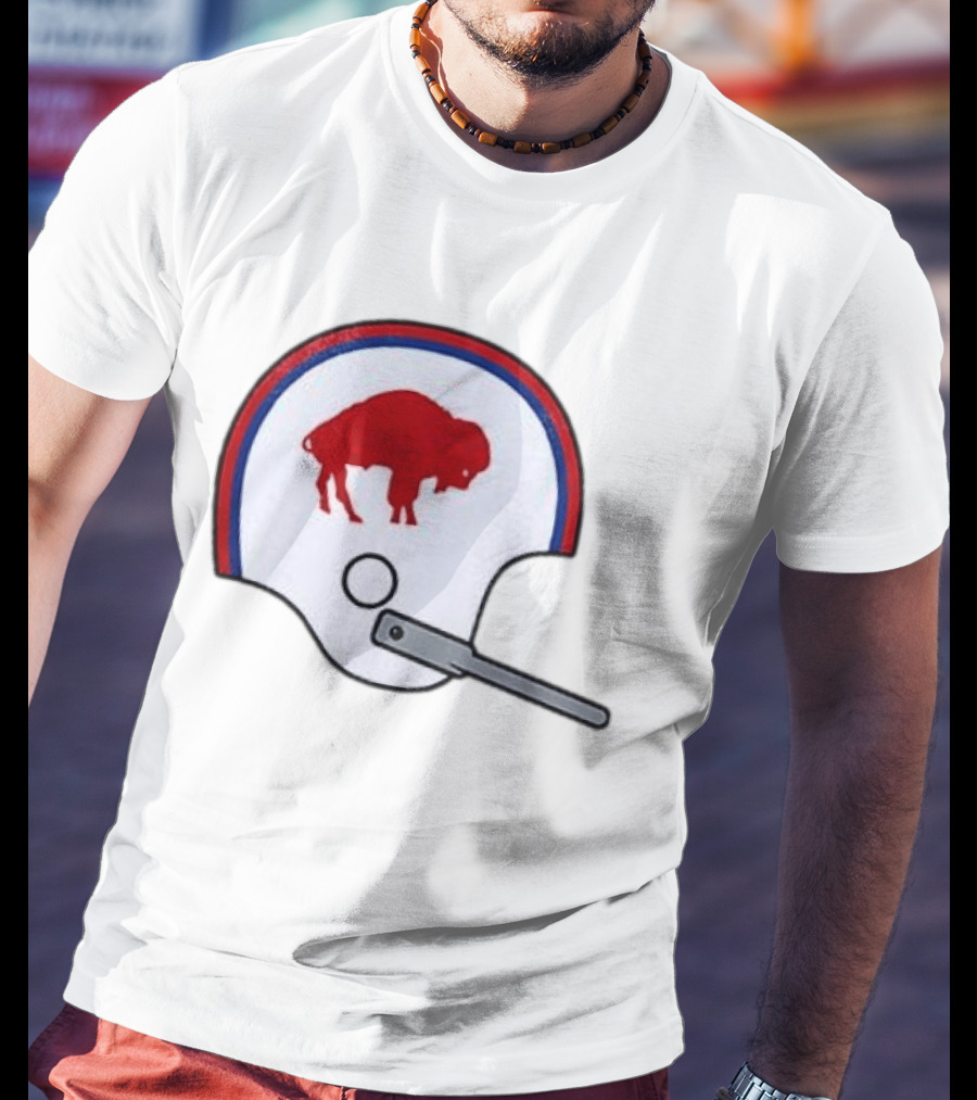 Buffalo Bills Football Team Red And Blue Helmet T-Shirt