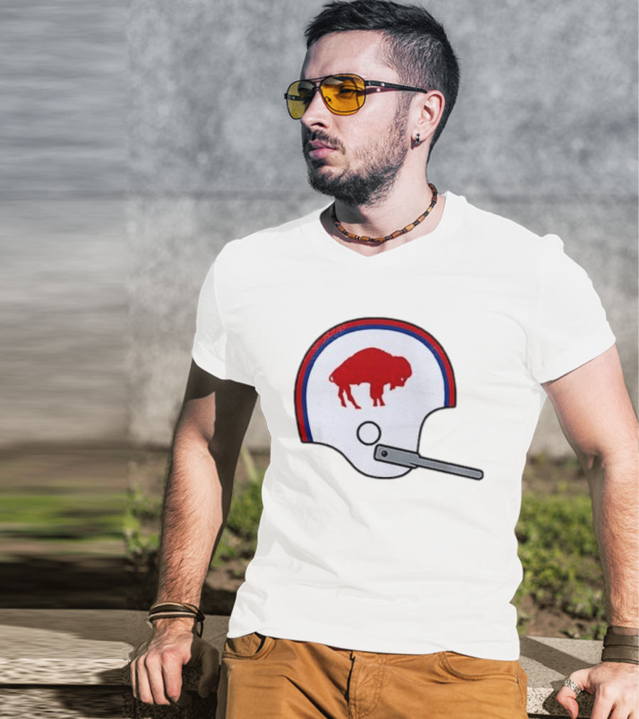 Buffalo Bills Football Team Red And Blue Helmet T-Shirt
