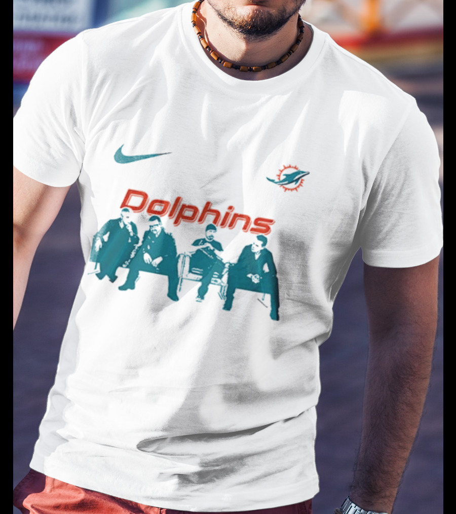 Miami Dolphins Nike Collaboration U2 Band Meeting T-Shirt