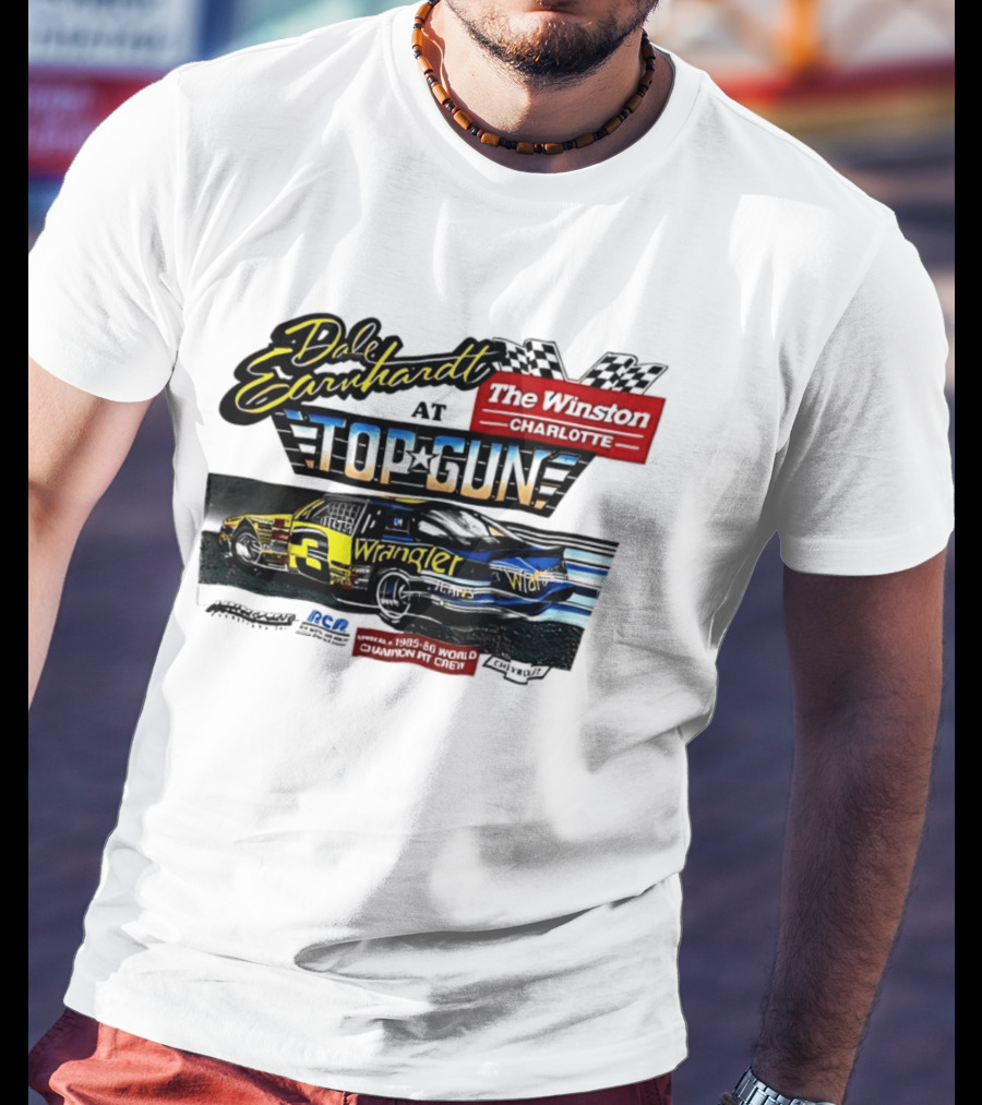 Dale Earnhardt At Top Gun The Winston Charlotte Wrangler Racing T-Shirt