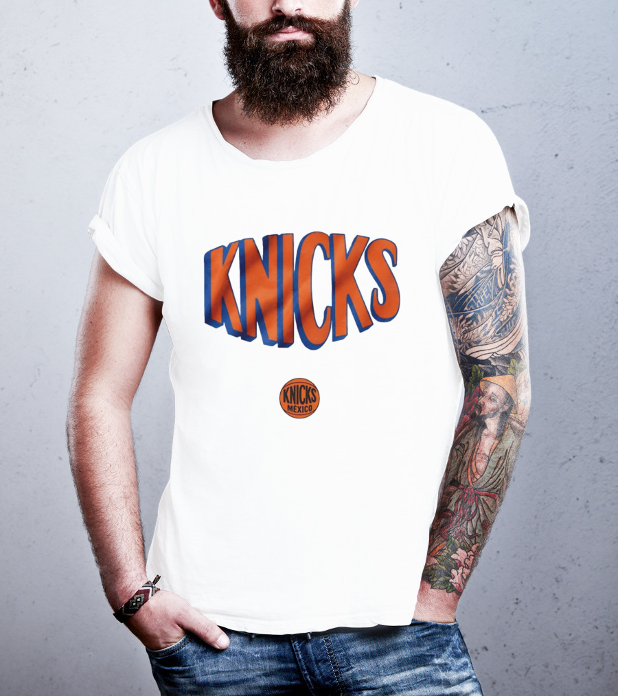 New York Knicks Mexico Basketball Team Knicks Mexico Collaboration T-Shirt