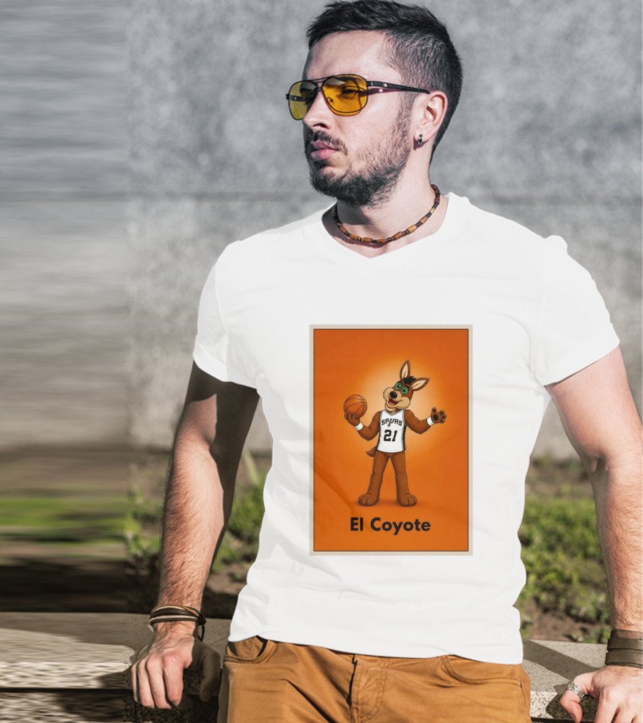 El Coyote Spurs 21 Basketball NBA San Antonio T-Shirt