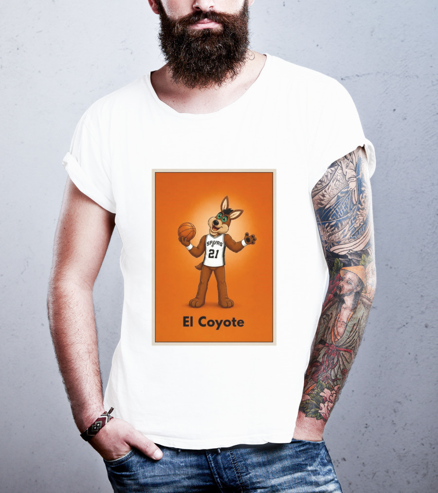 El Coyote Spurs 21 Basketball NBA San Antonio T-Shirt