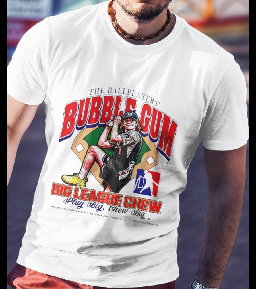 The Ballplayers' Bubble Gum Big League Chew Play Big Chew Big T-Shirt