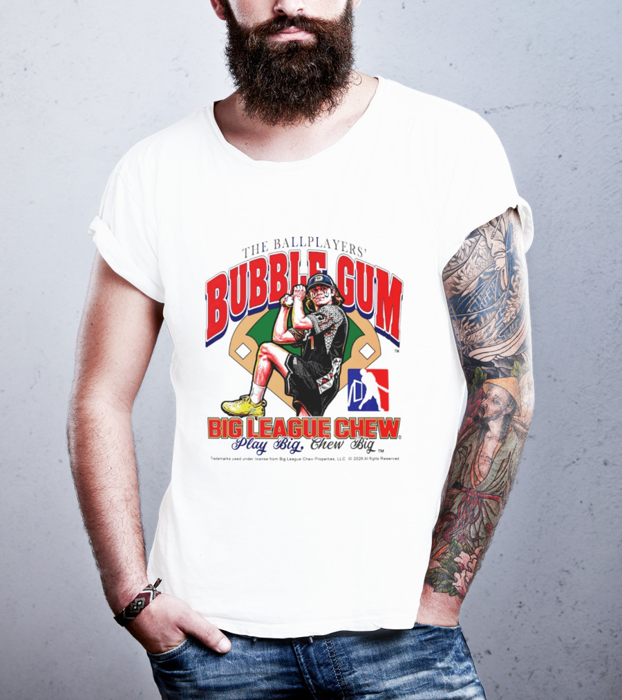 The Ballplayers' Bubble Gum Big League Chew Play Big Chew Big T-Shirt