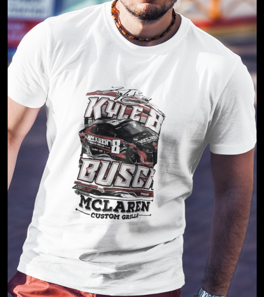 Kyle Busch McLaren Custom Grills NASCAR Racing Car T-Shirt