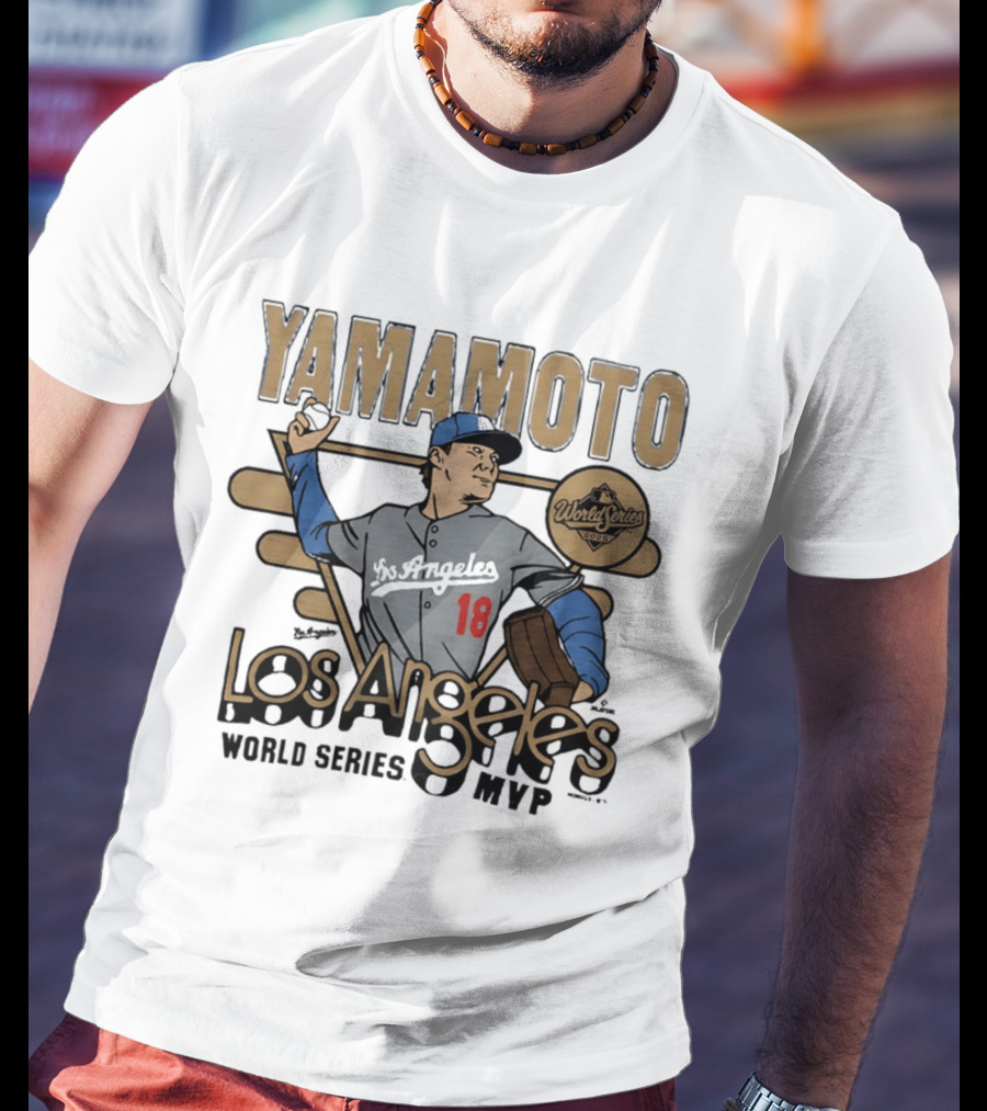 Yamamoto Los Angeles World Series MVP Dodgers Baseball Player T-Shirt