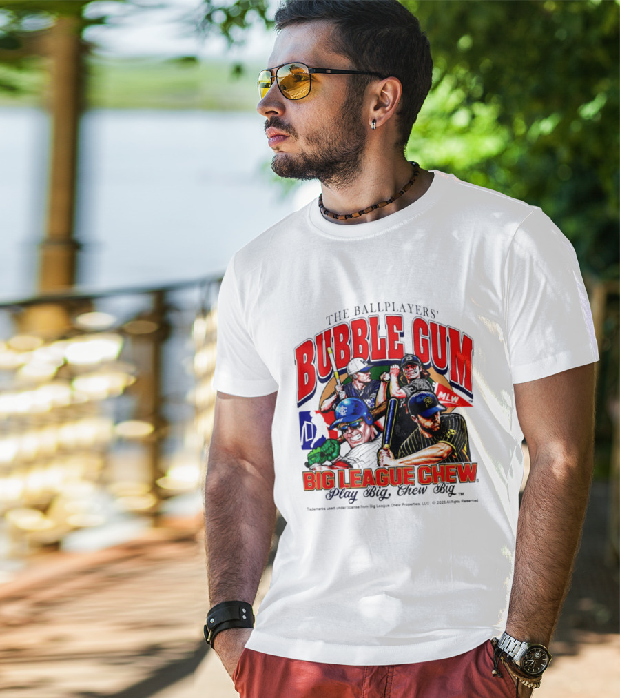 The Ballplayers' Bubble Gum Big League Chew Play Big Chew Big T-Shirt