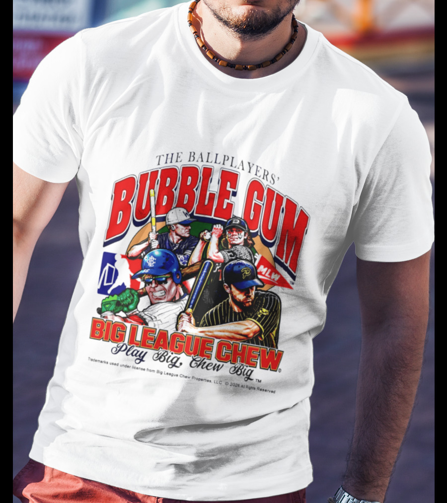 The Ballplayers' Bubble Gum Big League Chew Play Big Chew Big T-Shirt