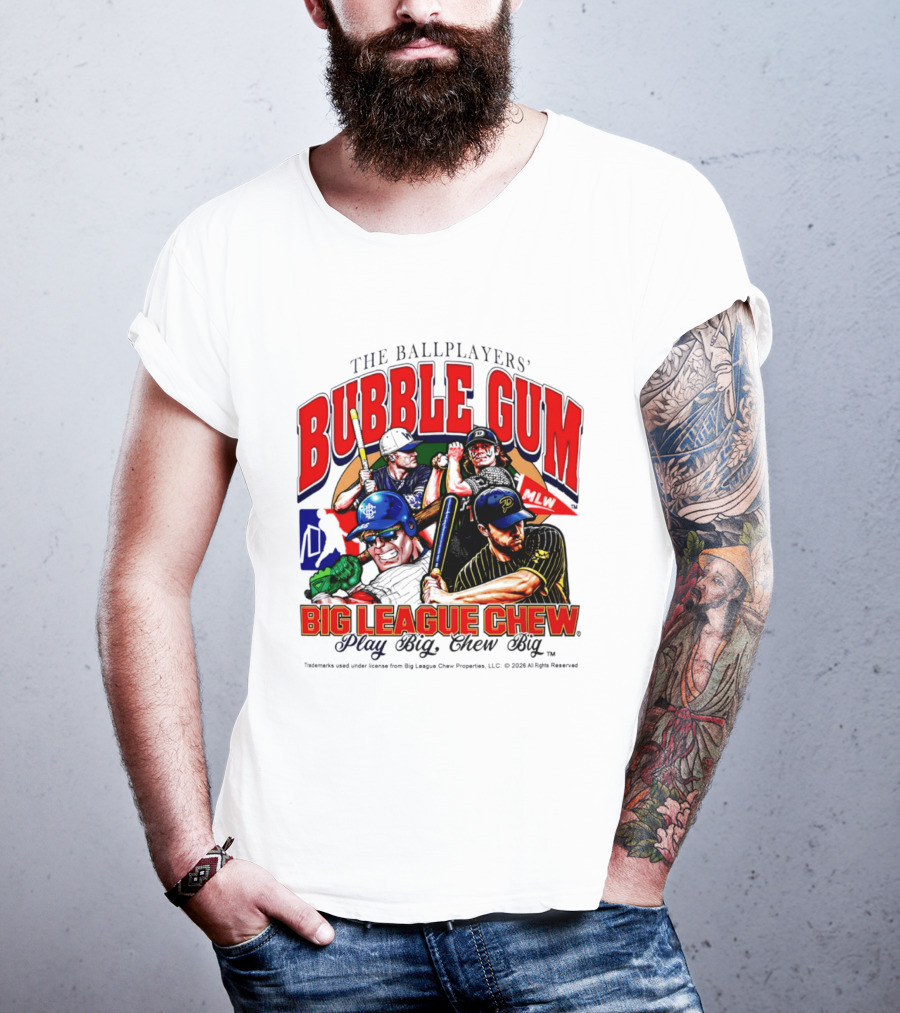 The Ballplayers' Bubble Gum Big League Chew Play Big Chew Big T-Shirt