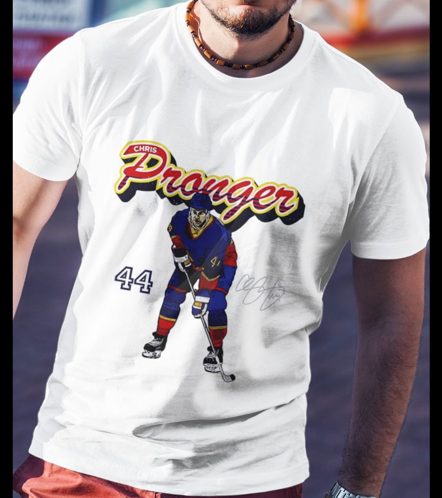 Chris Pronger 44 Edmonton Oilers Hockey Player T-Shirt